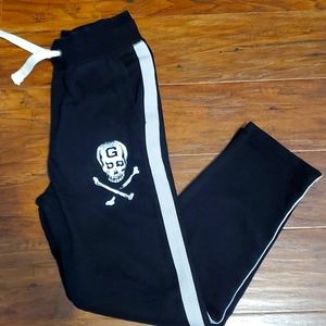Gap boys fleece black pull on joggers sweatpants Medium_8